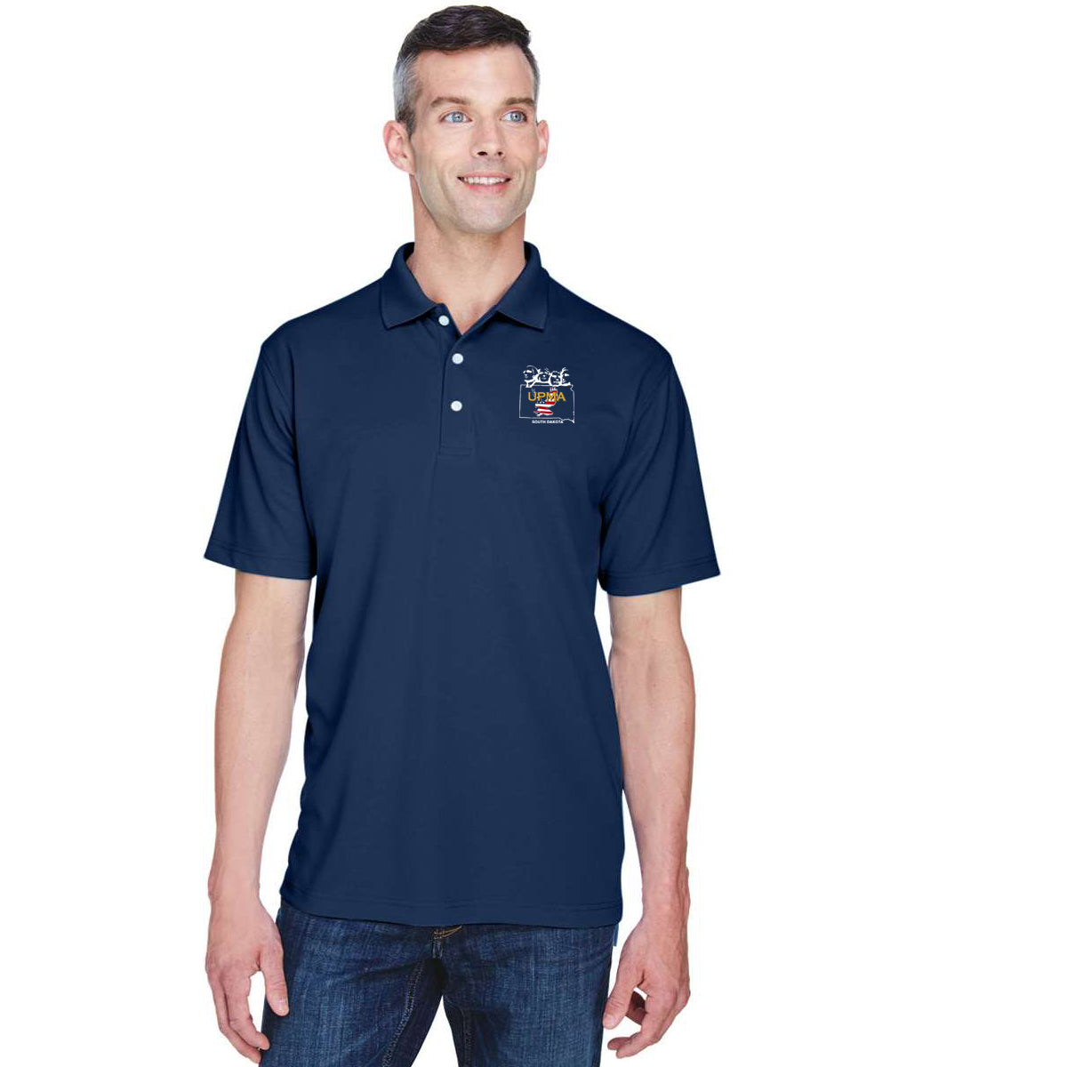 SOUTH DAKOTA State Logo unisex Performance Polo Shirt Embroidered