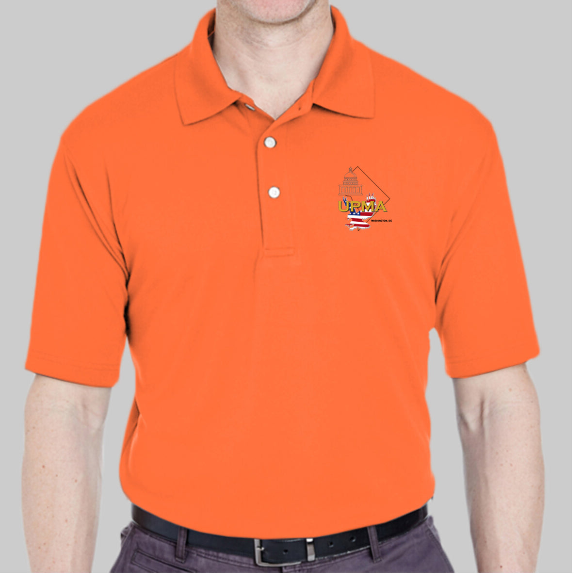 WASHINGTON DC  State Logo unisex Performance Polo Shirt Embroidered