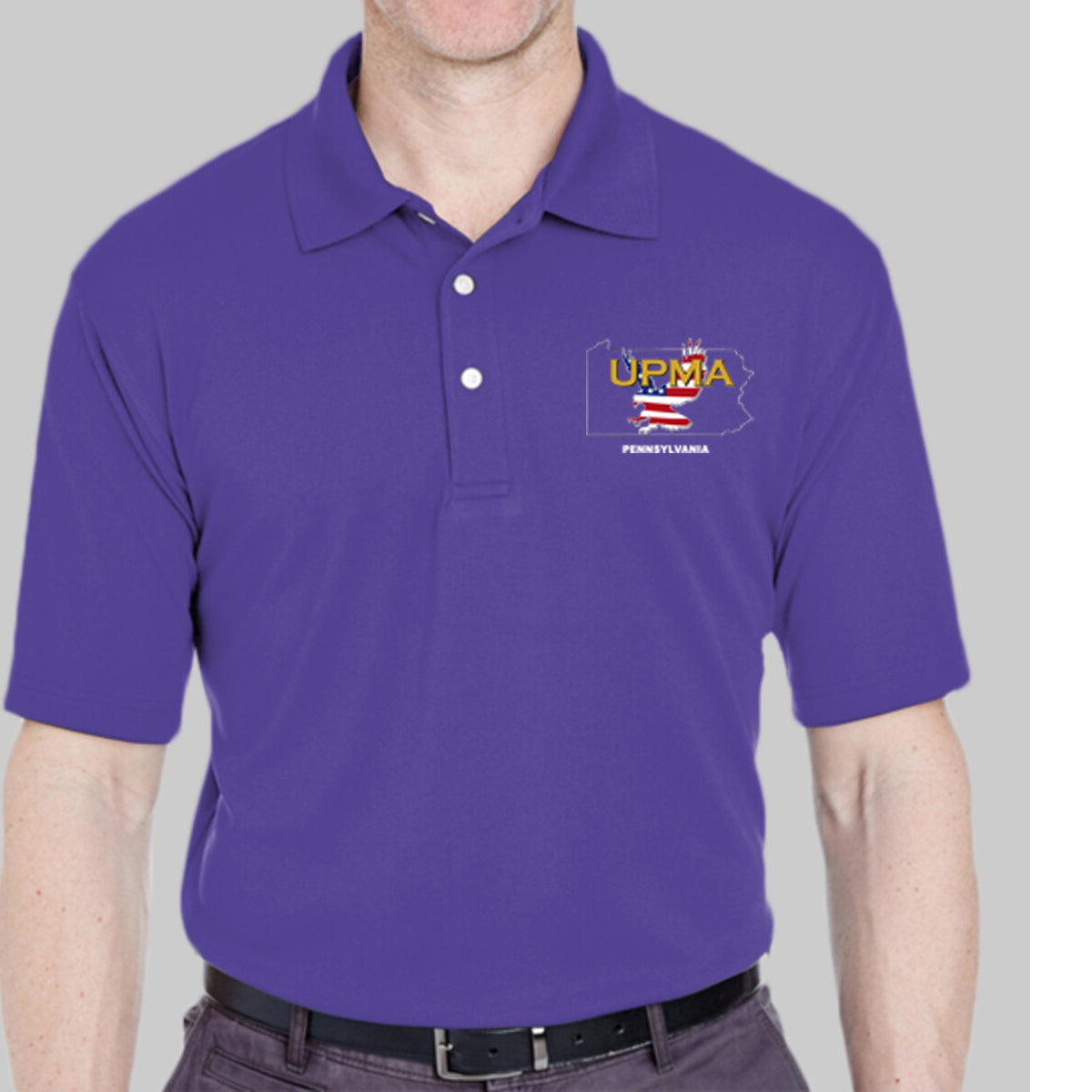 PENNSYLVANIA State Logo unisex Performance Polo Shirt Embroidered