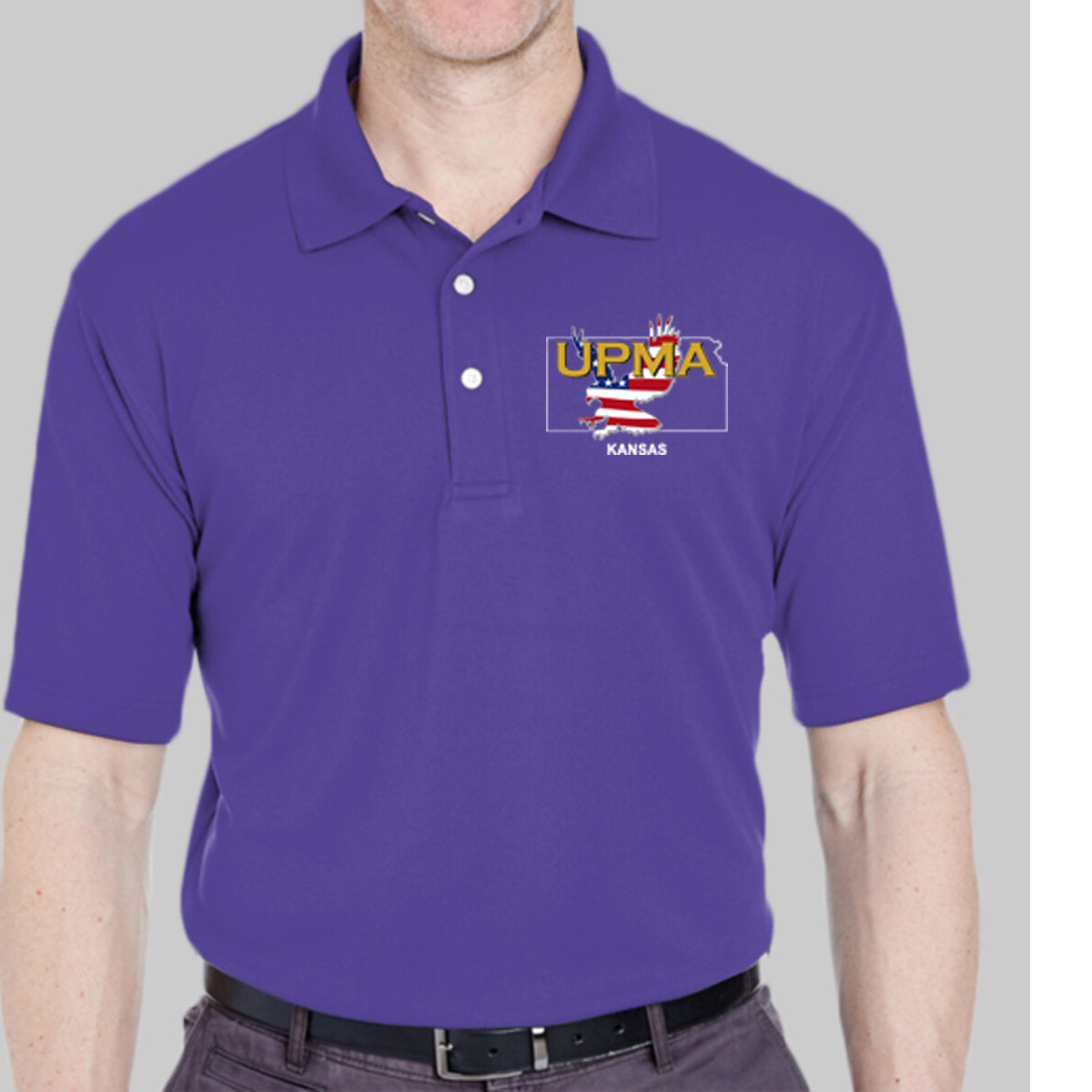 KANSAS State Logo unisex Performance Polo Shirt Embroidered