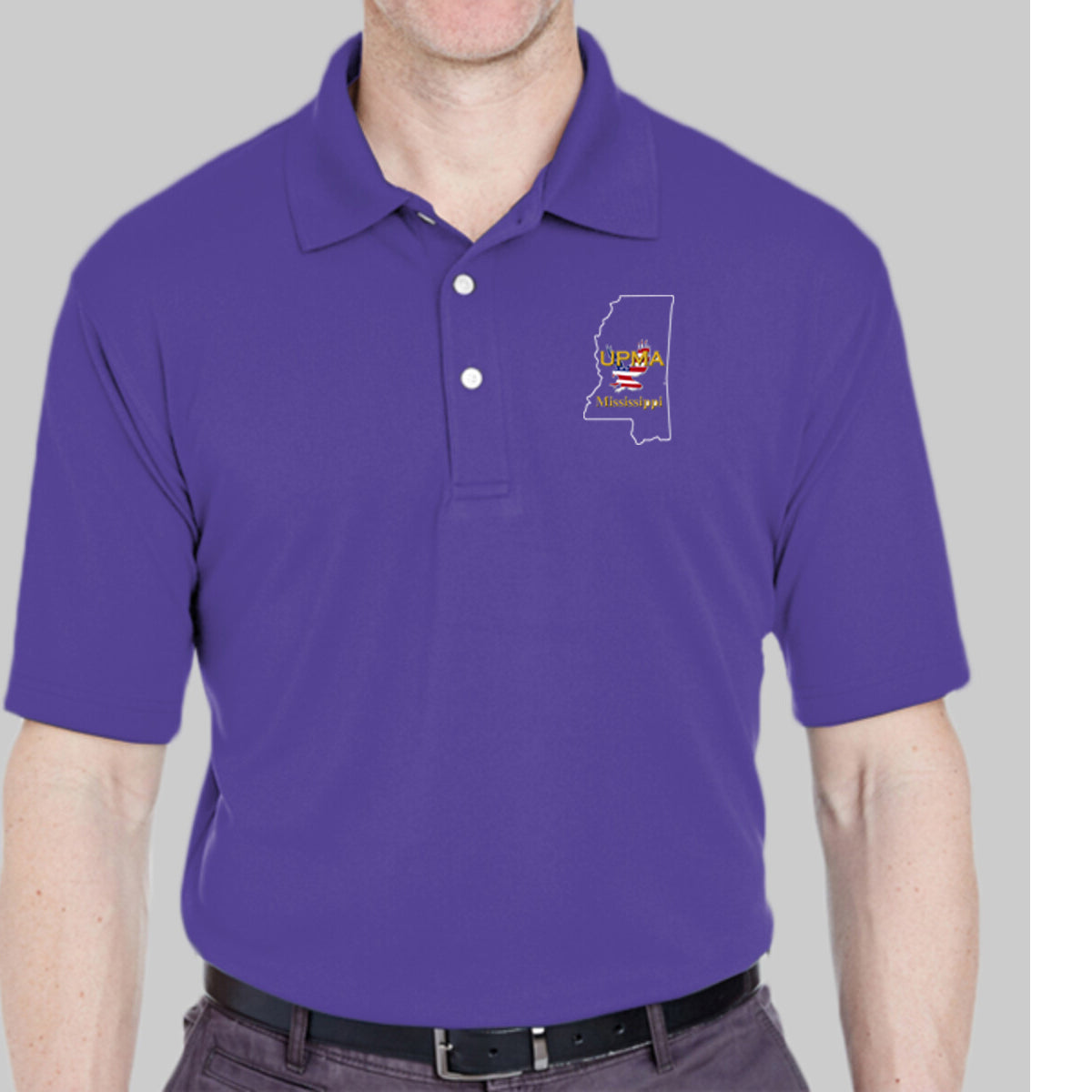 MISSISSIPPI  State Logo unisex Performance Polo Shirt Embroidered