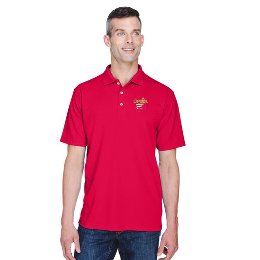 INDIANA Logo Unisex Performance Polo Shirt Embroidered