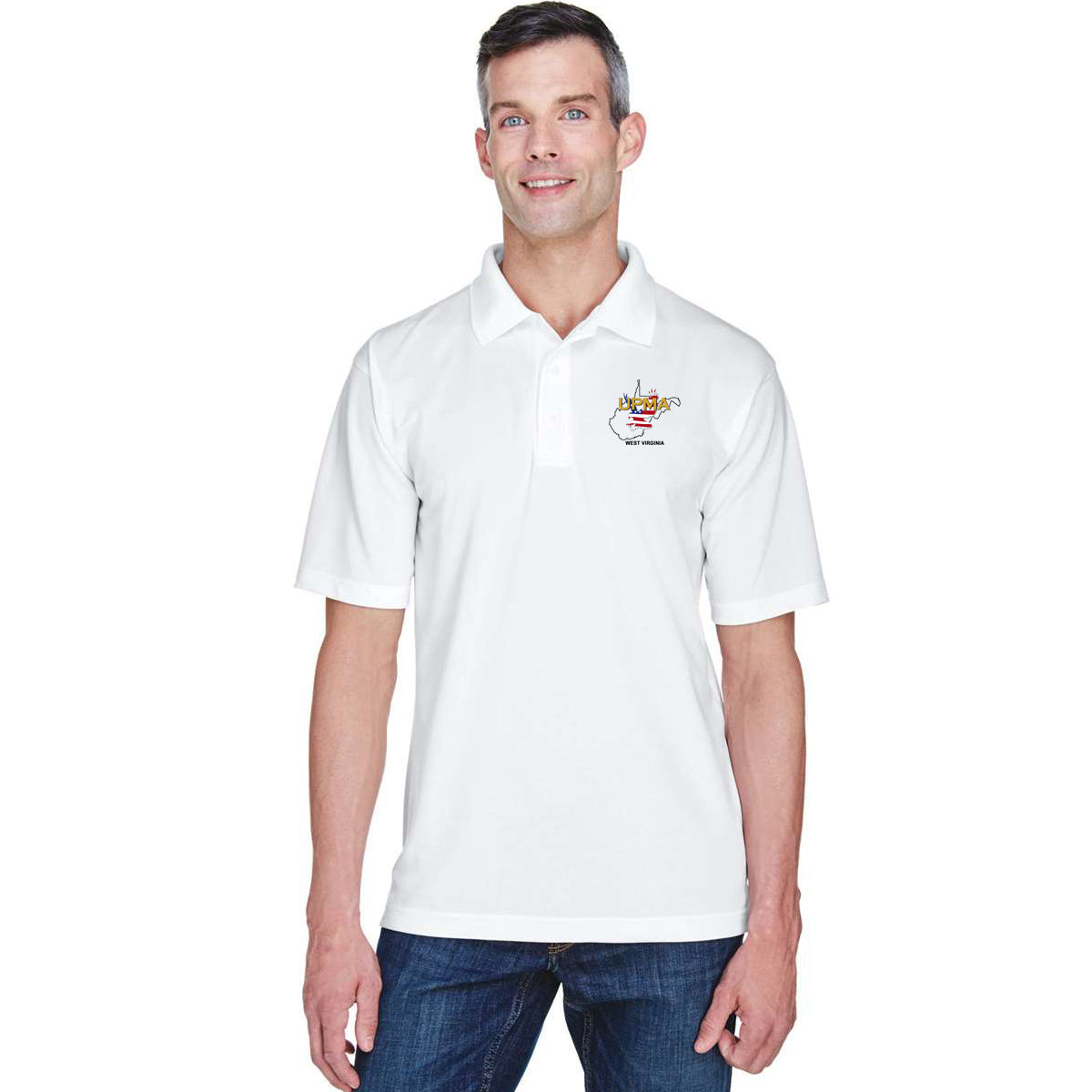 WEST VIRGINIA  State Logo unisex Performance Polo Shirt Embroidered