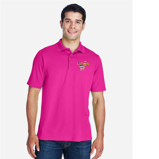 Unisex Performance Polo Embroidered NATIONAL logo LOTS OF COLORS!