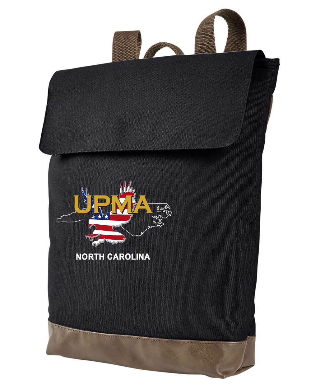 NORTH CAROLINA Embroidered Canvas Rucksack Perfect for Laptop
