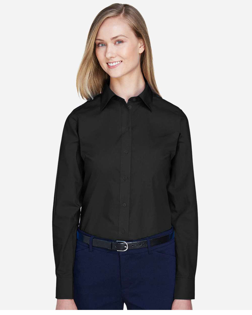MONTANA Logo Embroidered Women's Crown Collection® Broadcloth Woven Dress Shirt