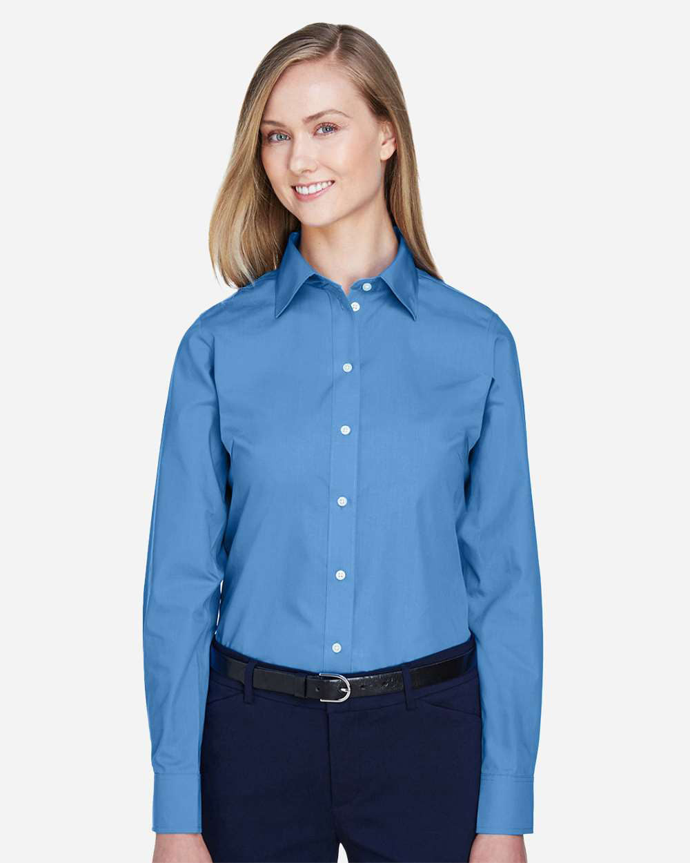 MONTANA Logo Embroidered Women's Crown Collection® Broadcloth Woven Dress Shirt