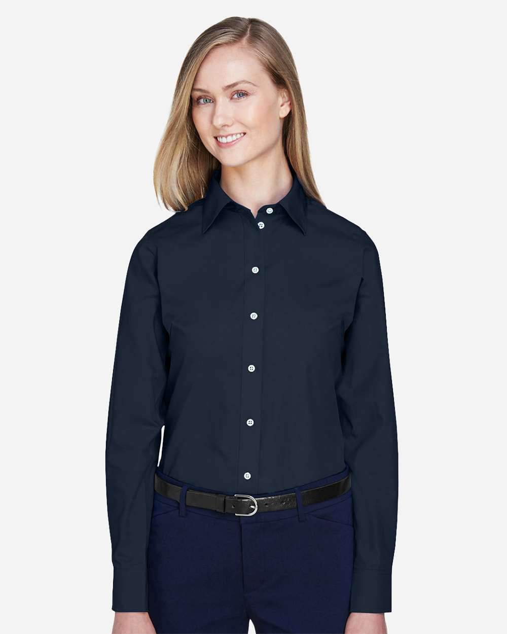 MONTANA Logo Embroidered Women's Crown Collection® Broadcloth Woven Dress Shirt