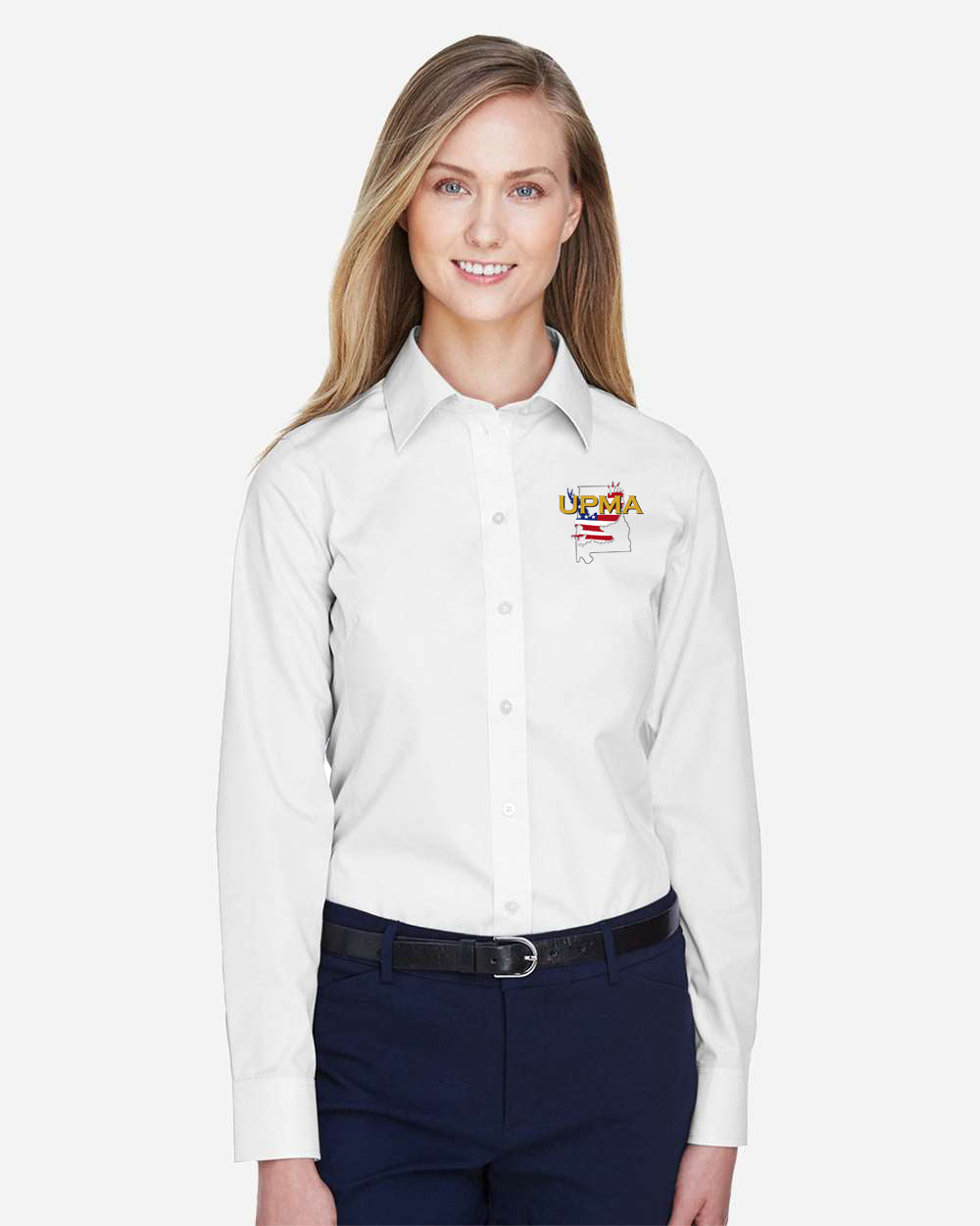 ALABAMA LOGO Embroidered Women's Crown Collection® Broadcloth Woven Dress Shirt