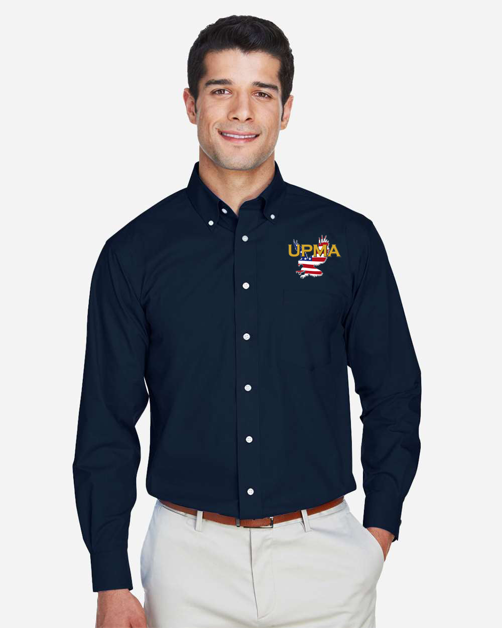 Men's Crown Collection® Broadcloth Woven Dress Shirt