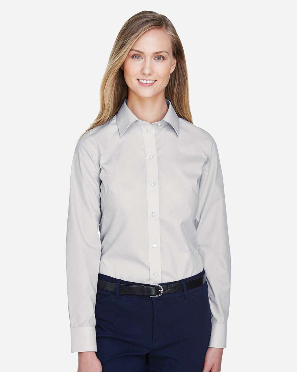 MONTANA Logo Embroidered Women's Crown Collection® Broadcloth Woven Dress Shirt