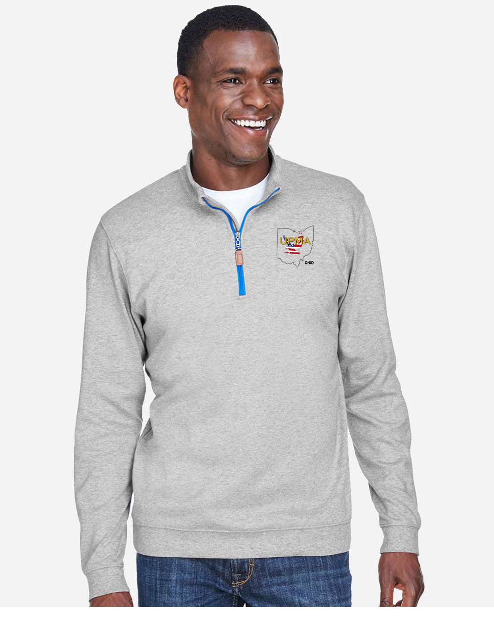 OHIO State Logo Men's Embroidered Performance Quarter-Zip Pullover