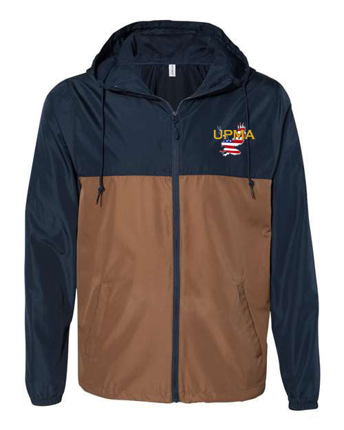 Embroidered National Logo Lightweight Windbreaker Full-Zip Jacket
