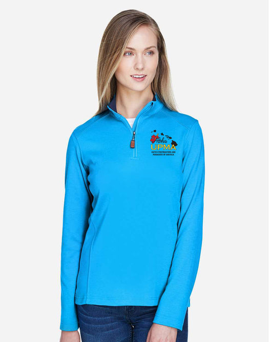 HAWAII State Logo Ladies Embroidered Performance Quarter-Zip Pullover