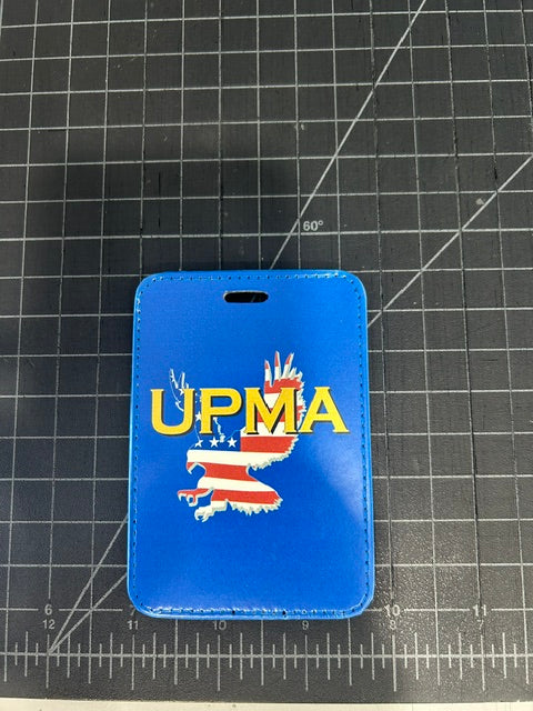 Leather Sublimated Luggage Bag Tag National UPMA logo