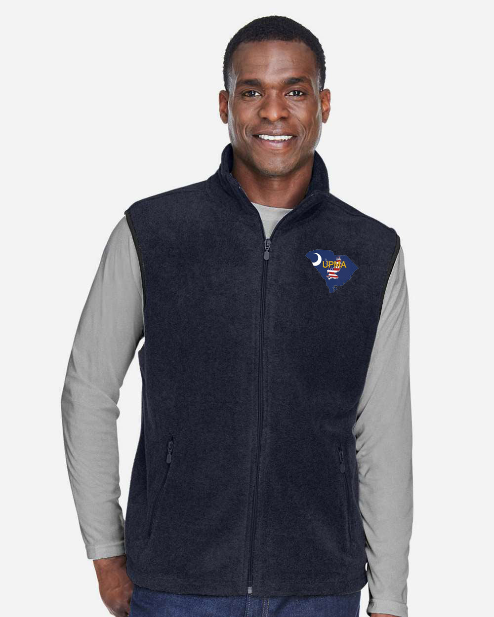 SOUTH CAROLINA Embroidered Unisex Fleece Full-Zip Vest
