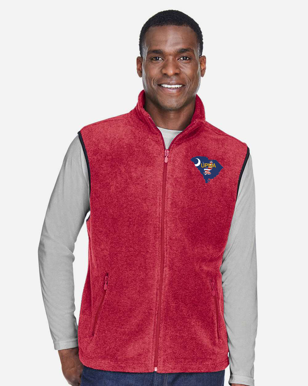 SOUTH CAROLINA Embroidered Unisex Fleece Full-Zip Vest
