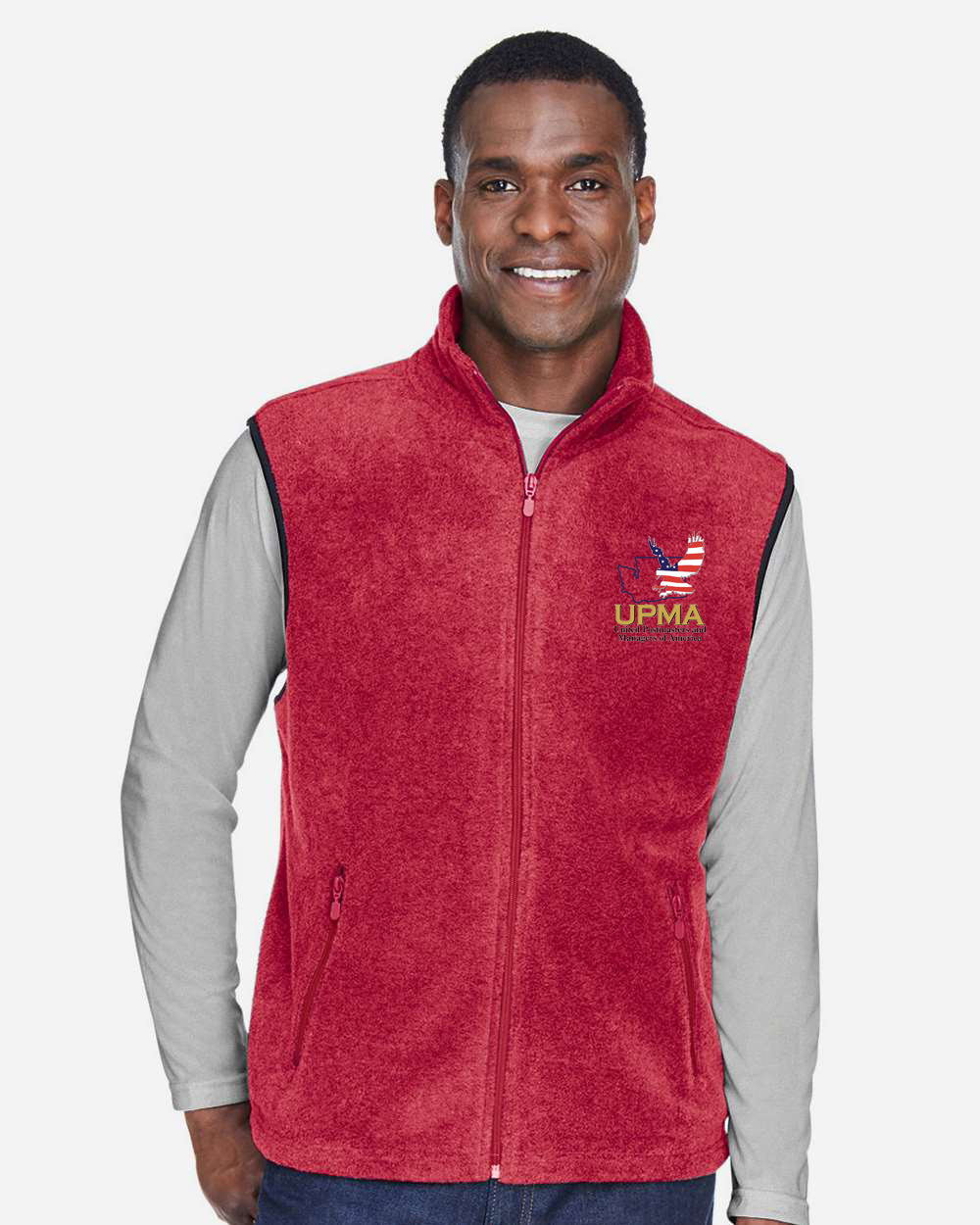 WASHINGTON STATE Embroidered Unisex Fleece Full-Zip Vest