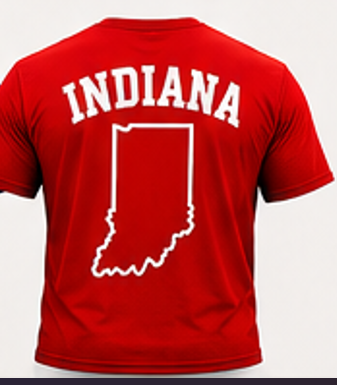 Batter Up Fan T-shirt Blue Illinois Red Indiana Support your team at the big game!