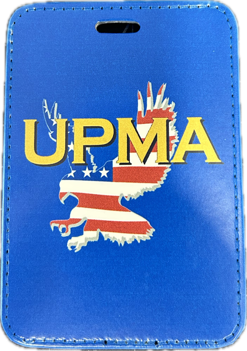 Leather Sublimated Luggage Bag Tag National UPMA logo