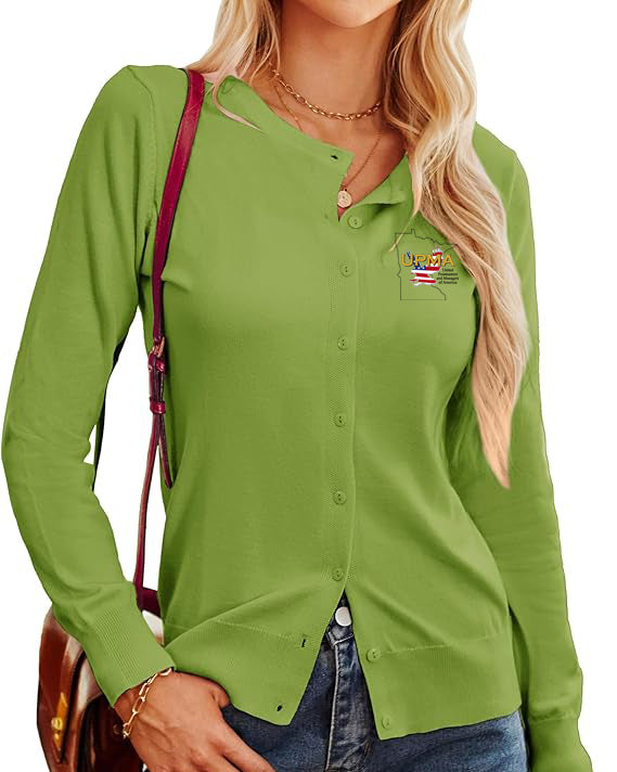 Light weight Embroidered MINNESOTA Cardigan Many Colors