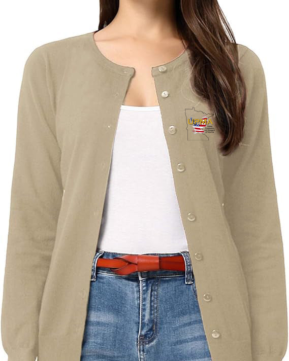 Light weight Embroidered MINNESOTA Cardigan Many Colors