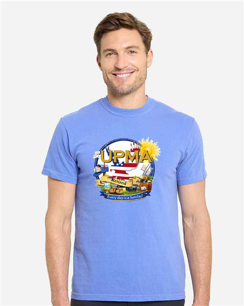 RETIRED! Everyday is Sunday Full Print  Unisex Color Garment-Dyed T-Shirt -LOTS OF COLORS!