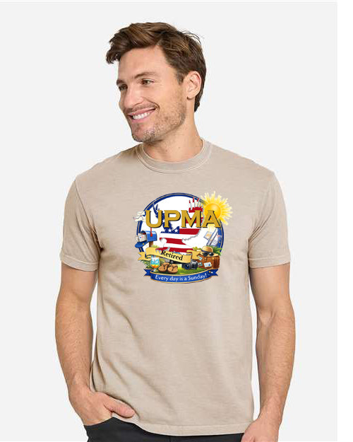 RETIRED! Everyday is Sunday Full Print  Unisex Color Garment-Dyed T-Shirt -LOTS OF COLORS!