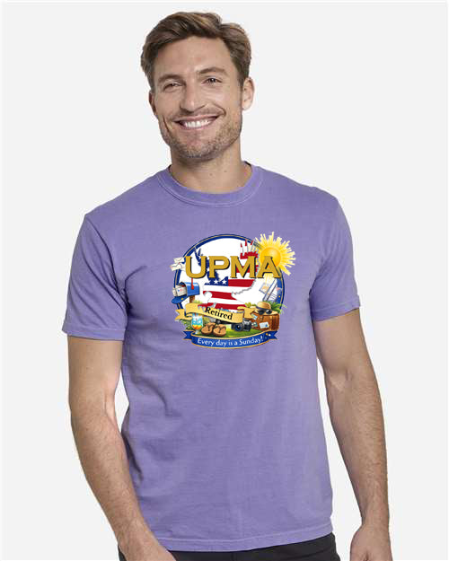 RETIRED! Everyday is Sunday Full Print  Unisex Color Garment-Dyed T-Shirt -LOTS OF COLORS!