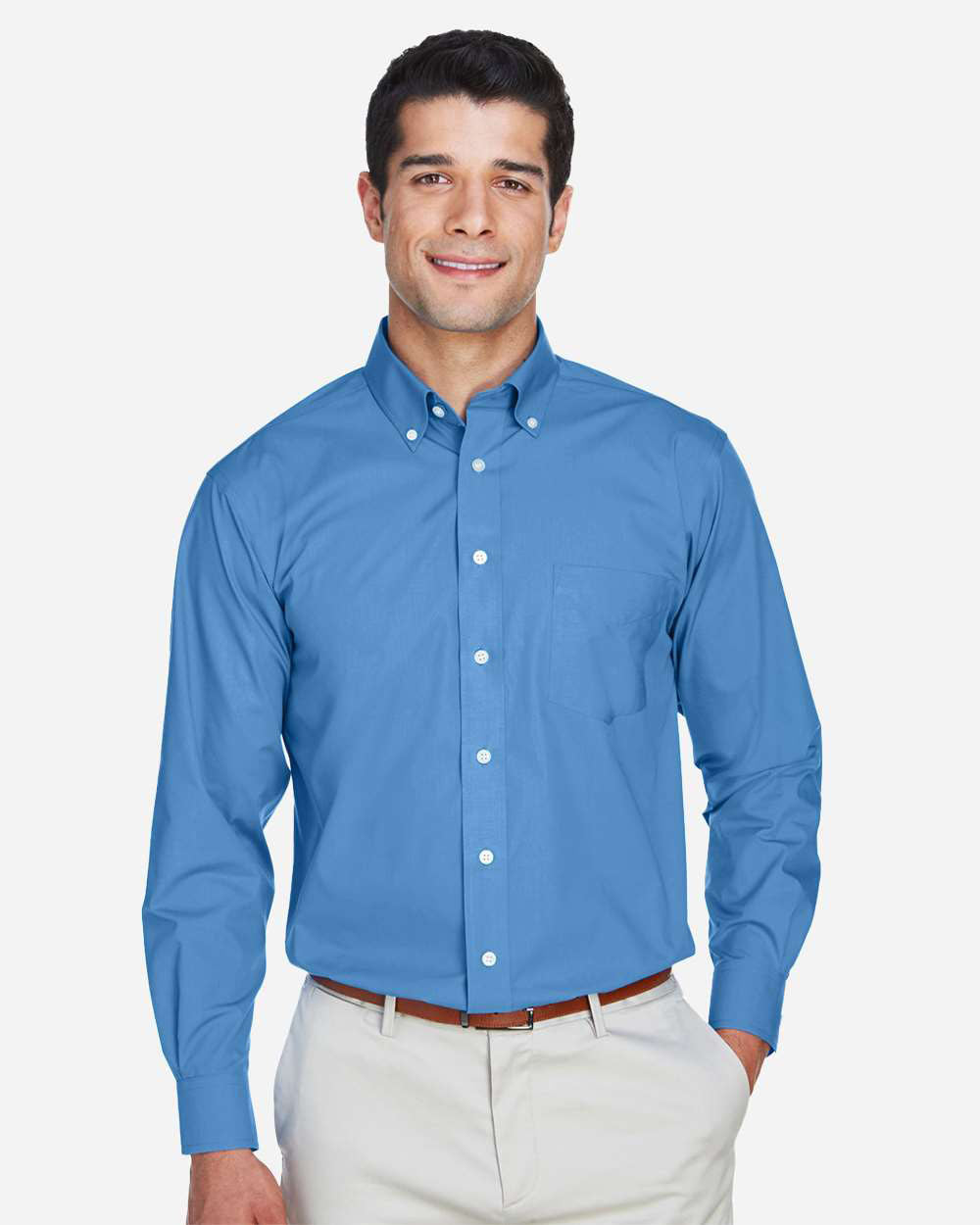 HAWAII Logo Embroidered Men's Crown Collection® Broadcloth Woven Dress Shirt