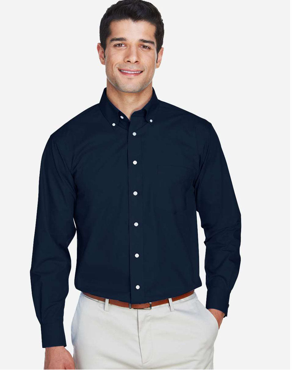 HAWAII Logo Embroidered Men's Crown Collection® Broadcloth Woven Dress Shirt