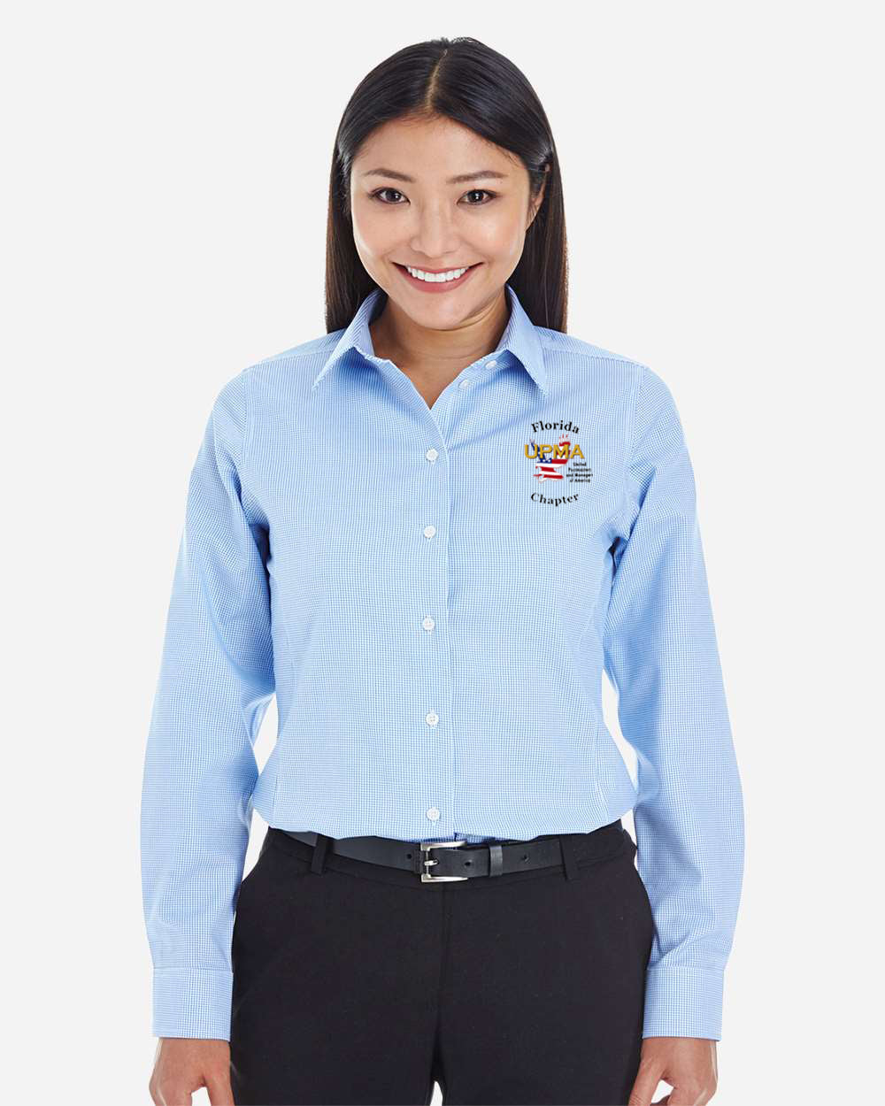 FLORIDA LOGO Embroidered Women's Crown Collection® Broadcloth Woven Dress Shirt