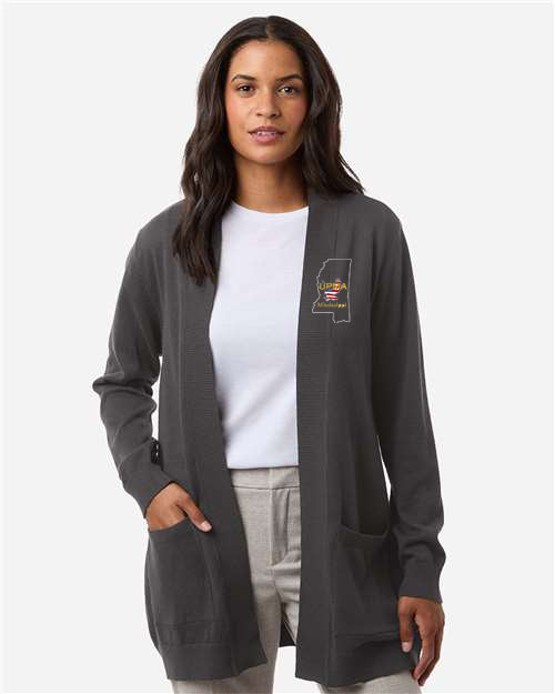 MISSISSIPPI Logo Embroidered Women's New Classics Open Cardigan Sweater