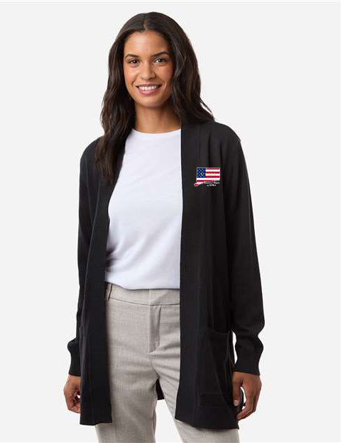 CONNECTICUT  Logo Embroidered Women's New Classics Open Cardigan Sweater