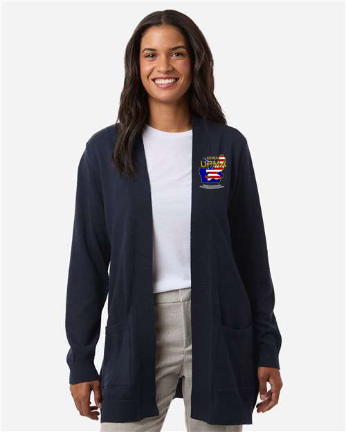 IOWA Logo Embroidered Women's New Classics Open Cardigan Sweater