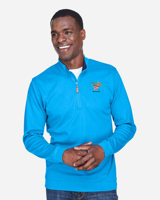 NORTH DAKOTA State Logo Men's Embroidered Performance Quarter-Zip Pullover