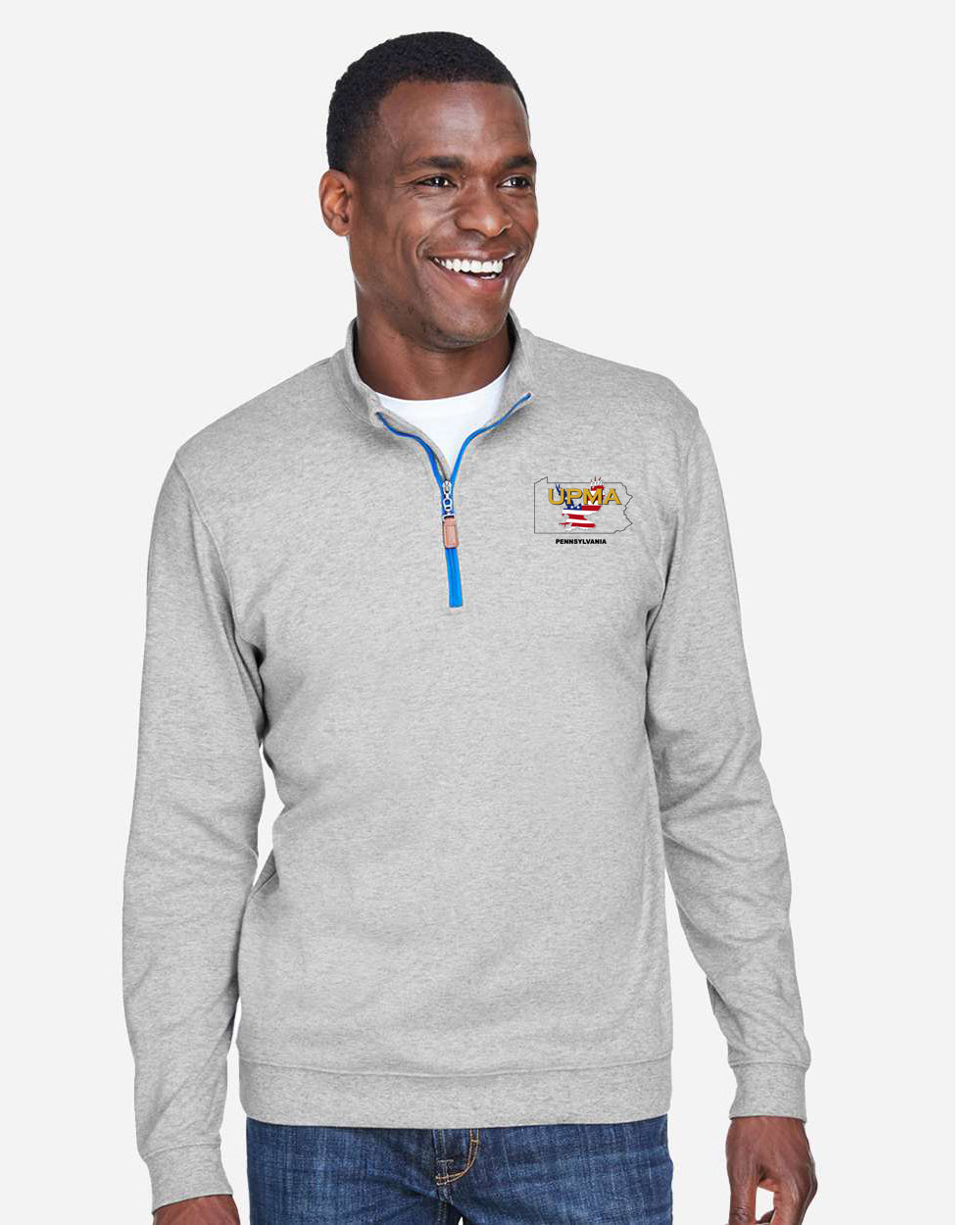 PENNSYLVANIA State Logo Men's Embroidered Performance Quarter-Zip Pullover
