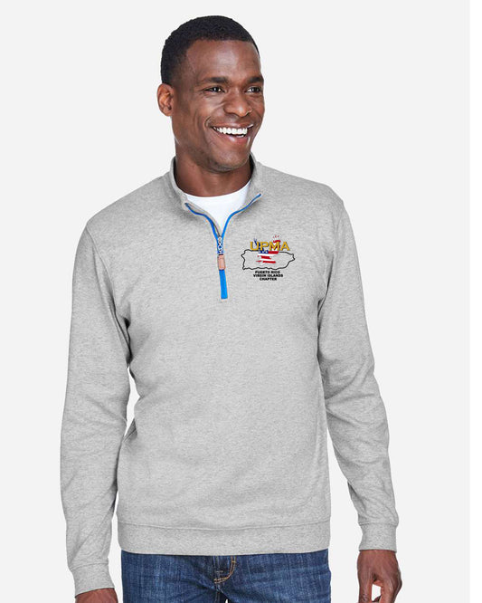 PUERTO RICO VIRGIN ISLANDS  State Logo Men's Embroidered Performance Quarter-Zip Pullover