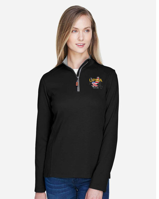 MARYLAND State Logo Ladies Embroidered Performance Quarter-Zip Pullover