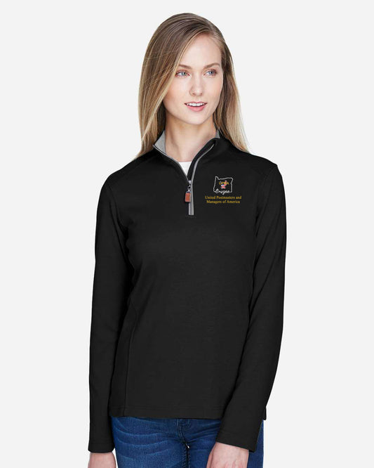 OREGON  State Logo Ladies Embroidered Performance Quarter-Zip Pullover