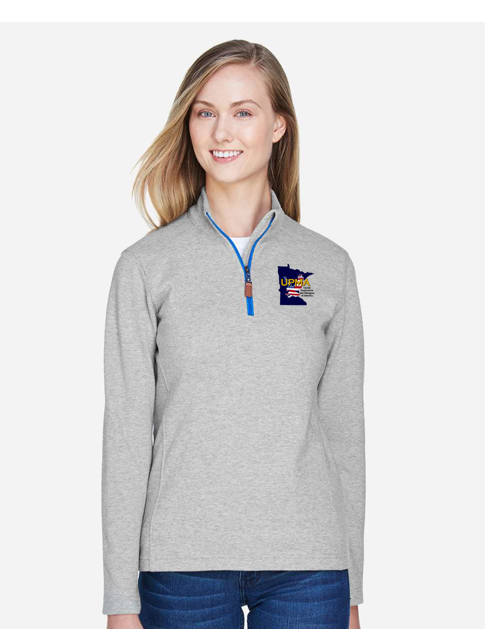 MINNESOTA State Logo Ladies Embroidered Performance Quarter-Zip Pullover