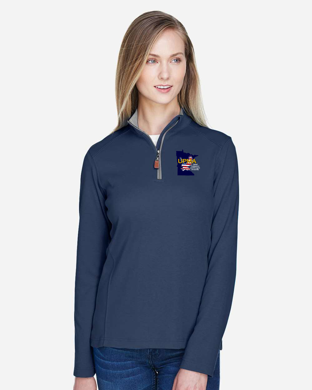 MINNESOTA State Logo Ladies Embroidered Performance Quarter-Zip Pullover