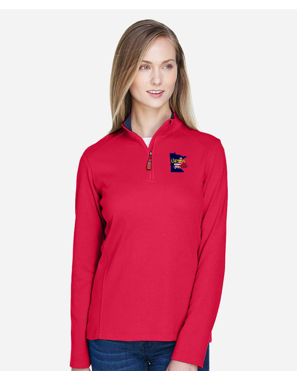 MINNESOTA State Logo Ladies Embroidered Performance Quarter-Zip Pullover