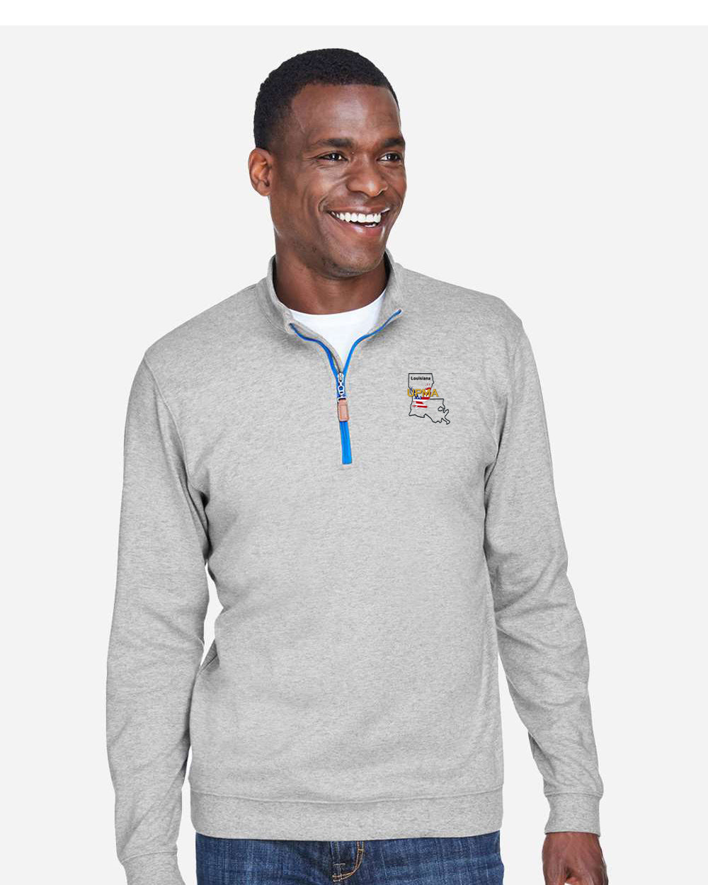 LOUISIANA State Logo Men's Embroidered Performance Quarter-Zip Pullover