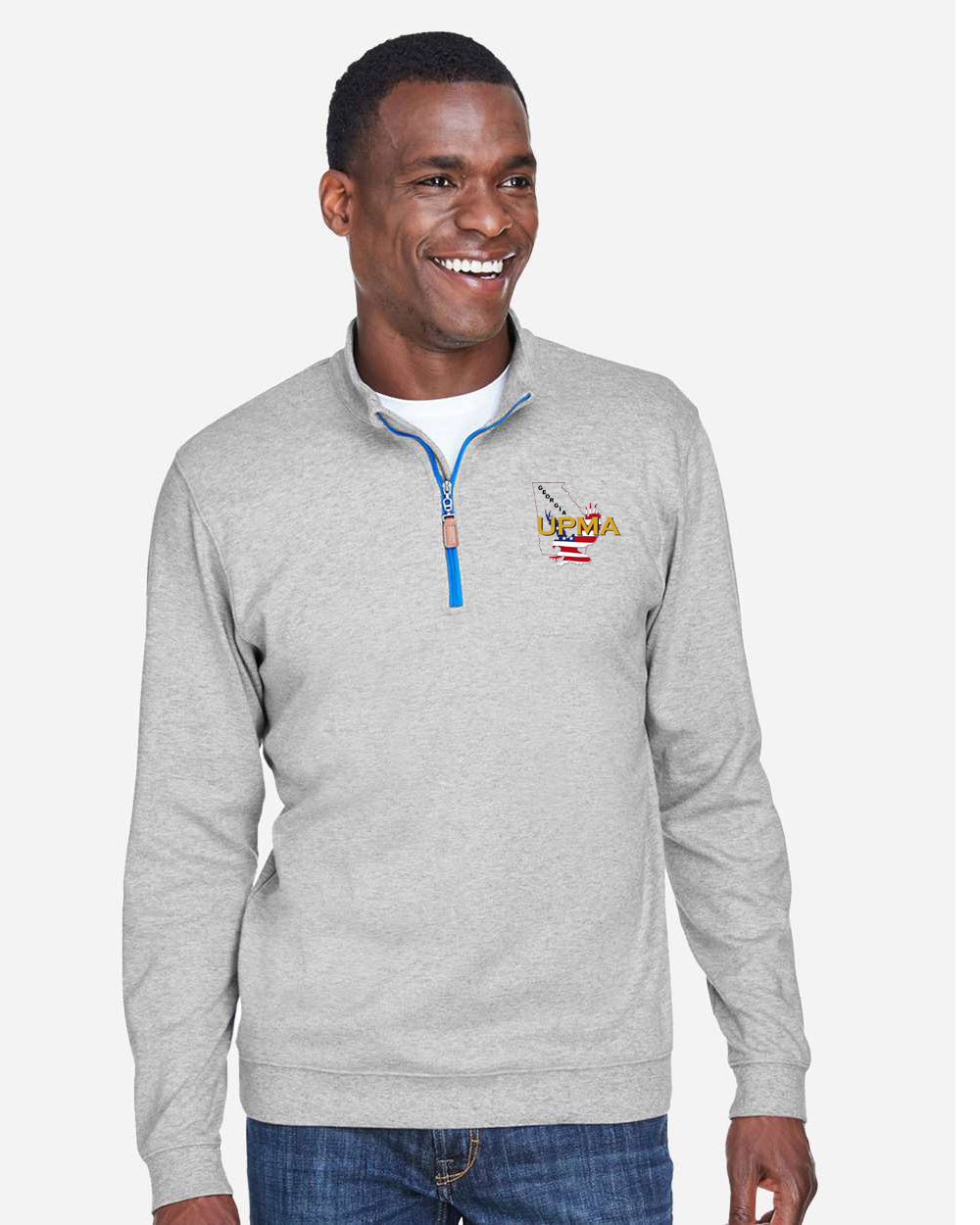 GEORGIA State Logo Men's Embroidered Performance Quarter-Zip Pullover
