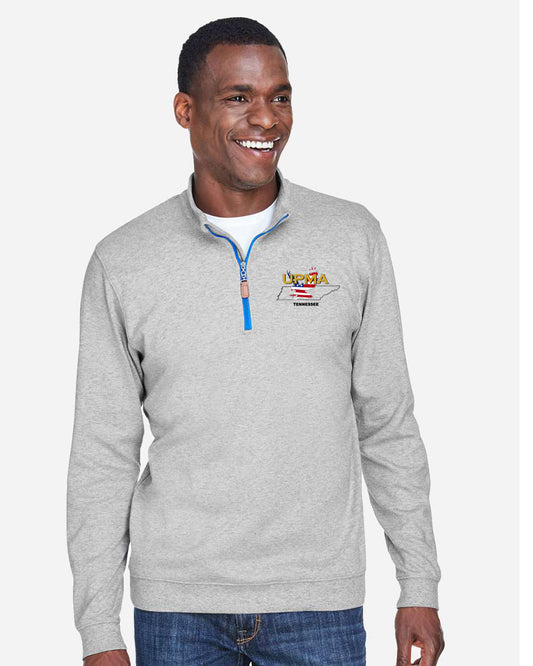 TENNESSEE State Logo Men's Embroidered Performance Quarter-Zip Pullover