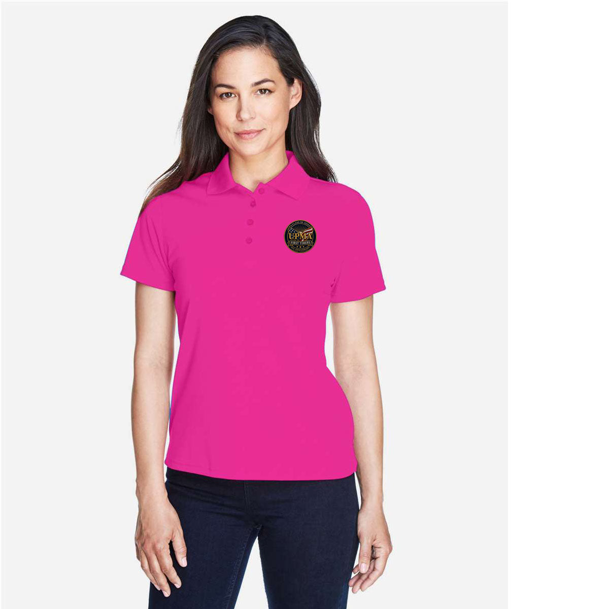 Ladies Performance Polo Embroidered 2026 FIRST TIMERS logo LOTS OF COLORS!