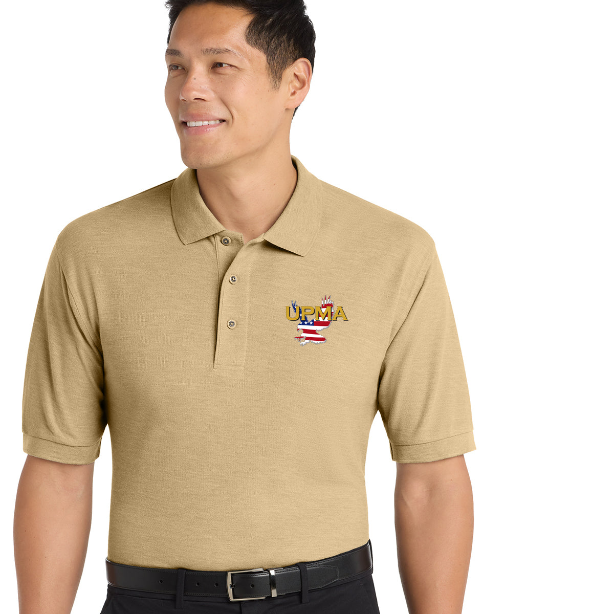Unisex Performance Polo Embroidered NATIONAL logo LOTS OF COLORS!
