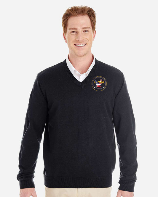 RETIRED Embroidered Unisex Pilbloc™ V-Neck Sweater