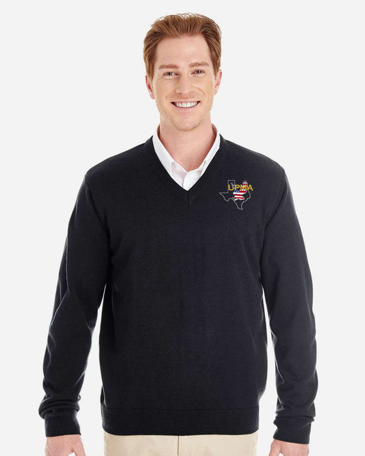 TEXAS Embroidered Unisex Pilbloc™ V-Neck Sweater